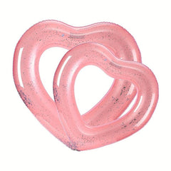 Heart-shaped Sequined Swimming Ring PVC Floating Row Water Toy