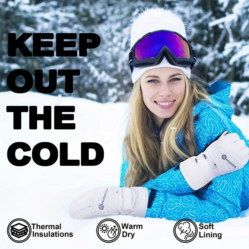 Women's Waterproof Touch Screen Ski Gloves