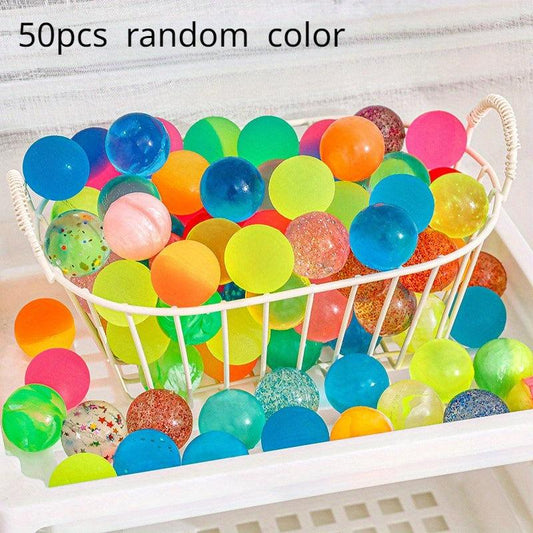 10pcs Colorful Transparent Elastic Bouncing Balls Toy For Children Gift