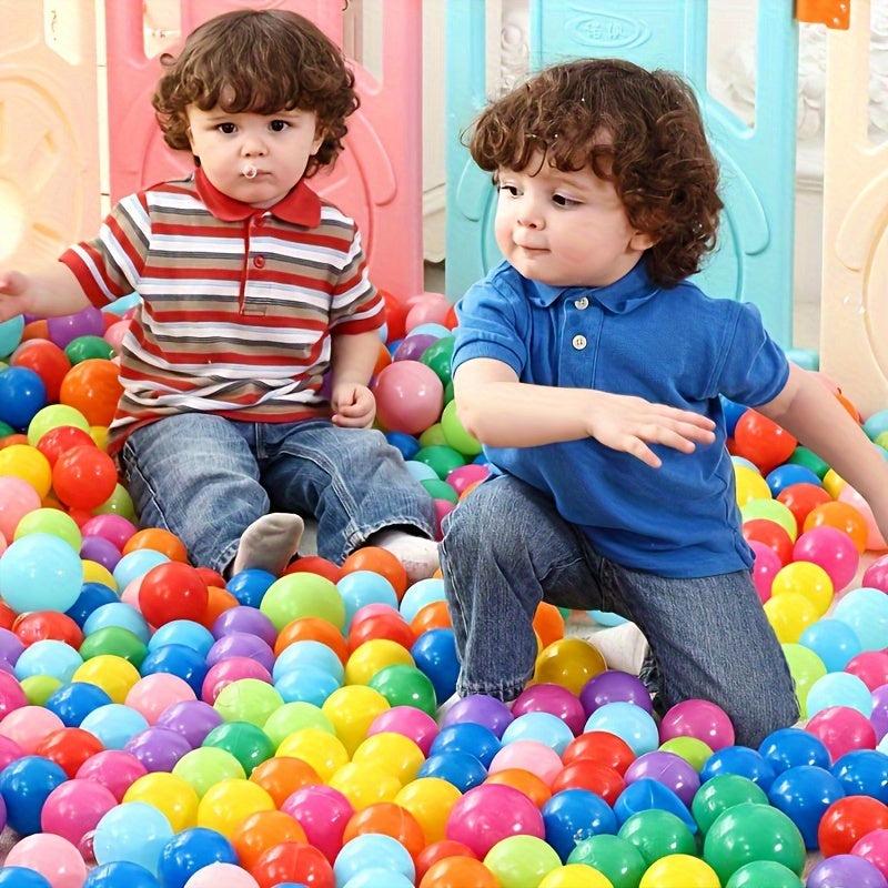 50Pcs Colorful Macaroon Candy Ocean Balls, Thick PE Bubble Ball Toy