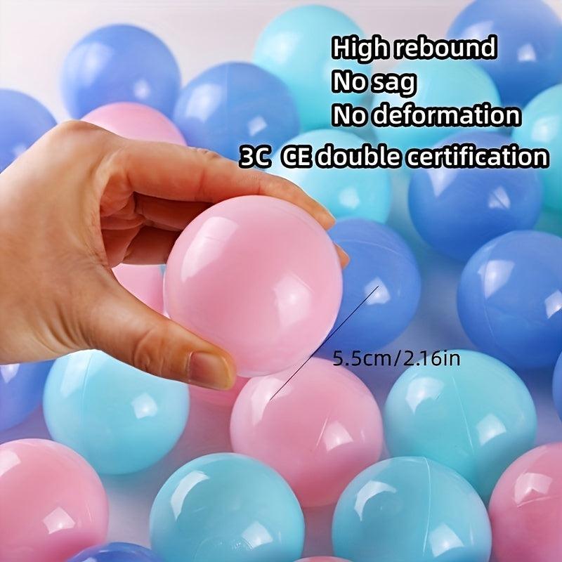 50Pcs Colorful Macaroon Candy Ocean Balls, Thick PE Bubble Ball Toy