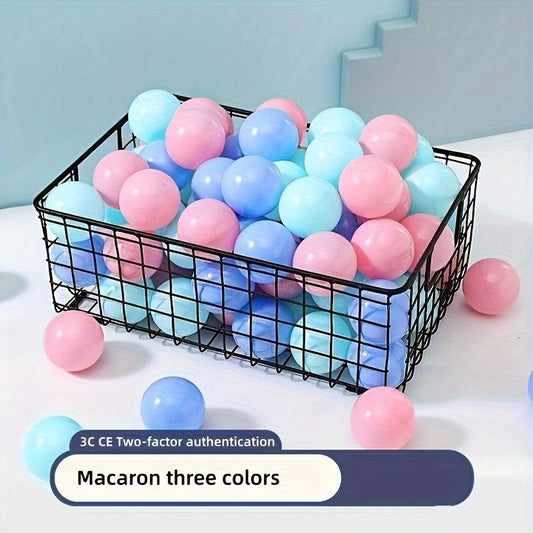50Pcs Colorful Macaroon Candy Ocean Balls, Thick PE Bubble Ball Toy