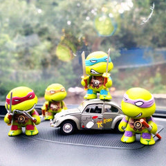 4pcs Small Doll Figure Room Decoration Anime Car Accessories Christmas
