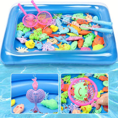 Magnetic Fishing Set Inflatable Pool Party Model Outdoor Toy Gift