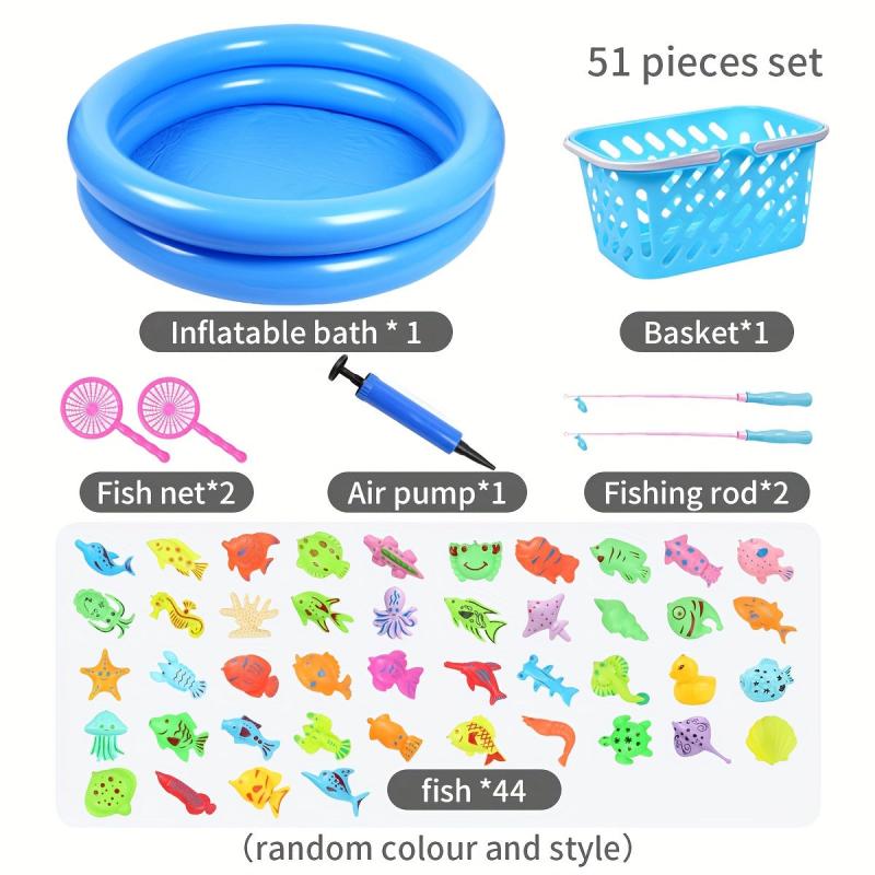 Magnetic Fishing Set Inflatable Pool Party Model Outdoor Toy Gift