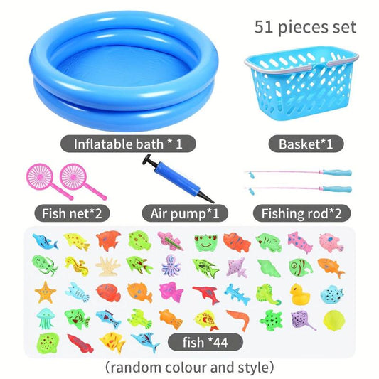 Magnetic Fishing Set Inflatable Pool Party Model Outdoor Toy Gift