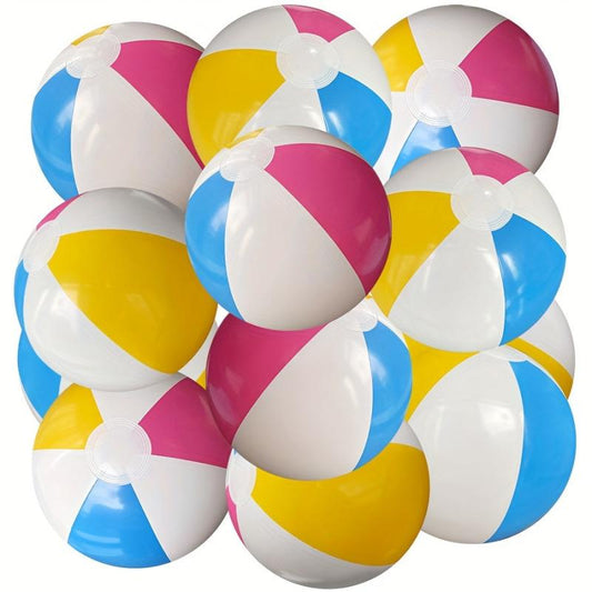 8pcs Inflatable Beach Toy Ball Rainbow Water Play Ball Racket Set