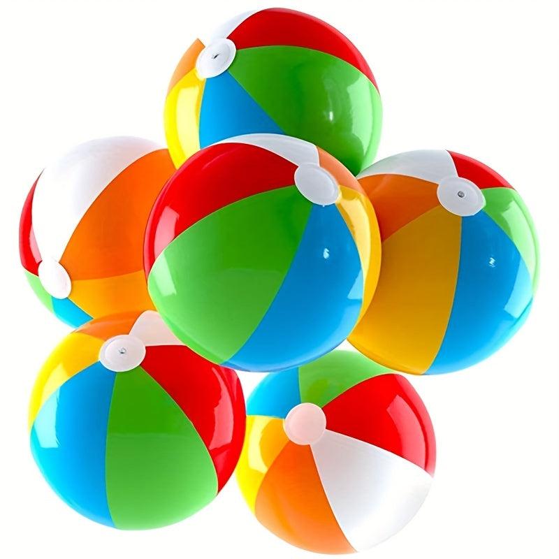 5 Pack Inflatable Beach Balls for Pool Party Fun