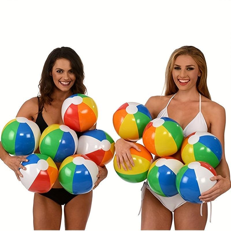 5 Pack Inflatable Beach Balls for Pool Party Fun