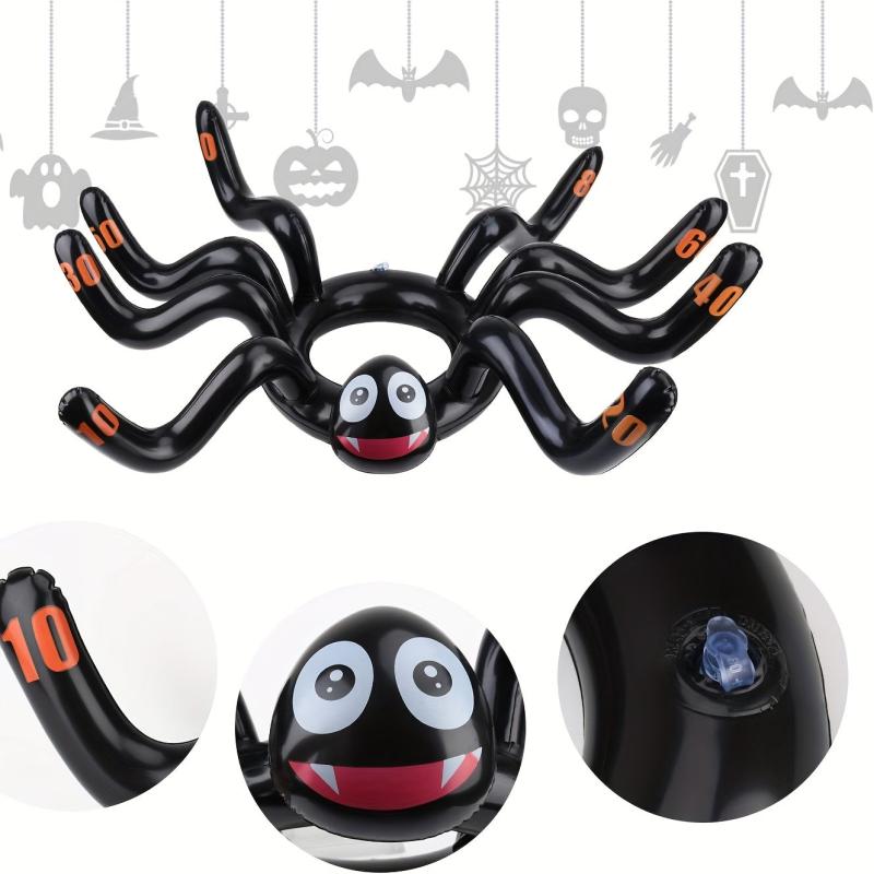 Halloween Inflatable Spider Ring Toss Game Set