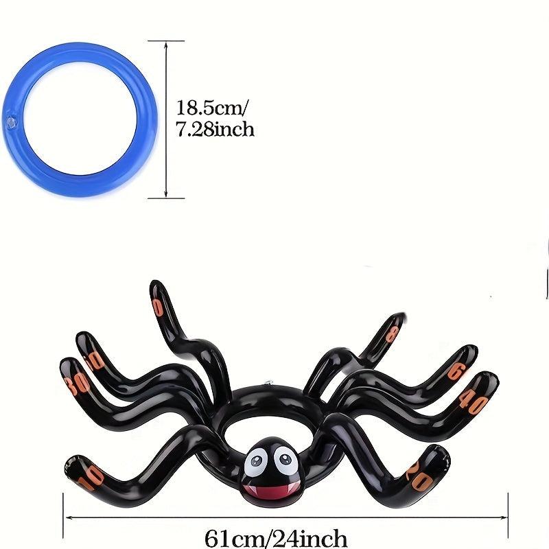 Halloween Inflatable Spider Ring Toss Game Set