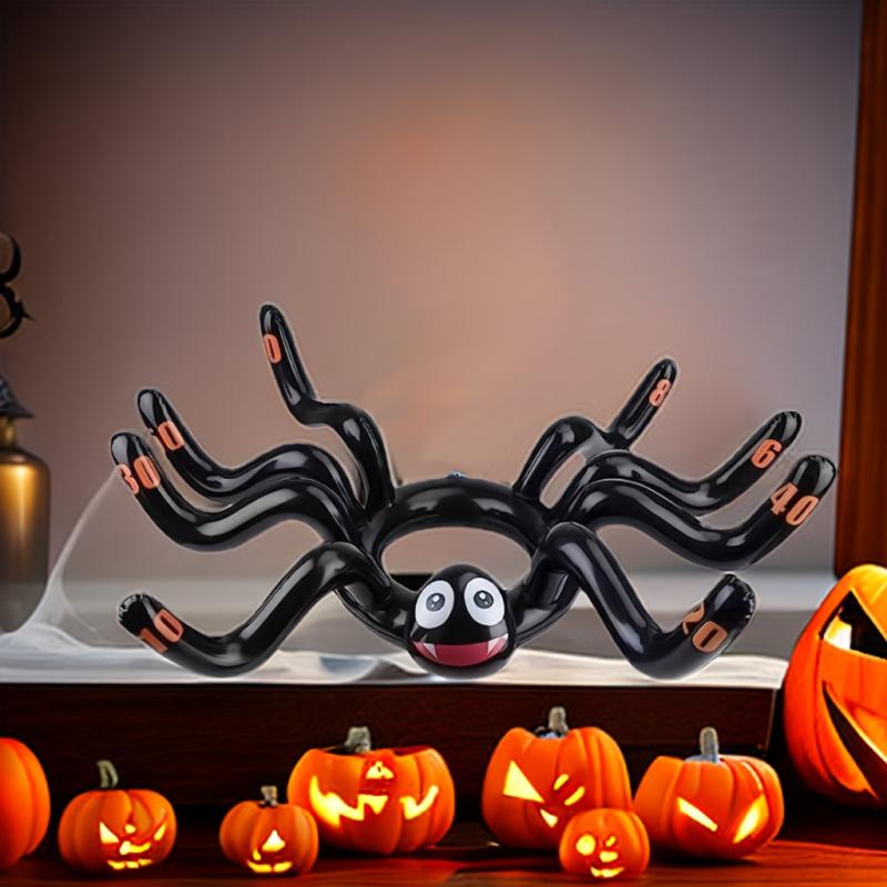 Halloween Inflatable Spider Ring Toss Game Set