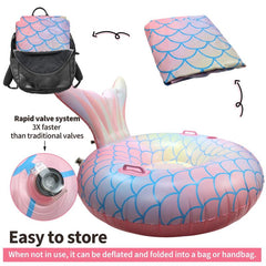 OLDPAPA Inflatable Pool Float Adults Swimming Lounge Raft Buoy