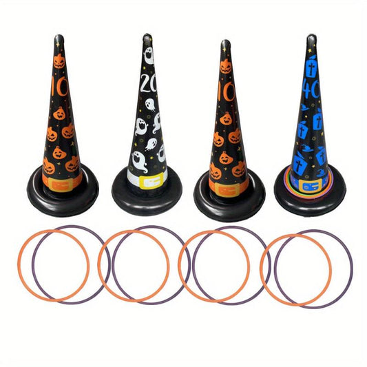Inflatable Toy Halloween Witch Hat Ring Game Props
