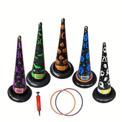 Inflatable Toy Halloween Witch Hat Ring Game Props