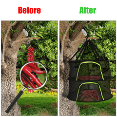 Folding Rack Herbs Drying Net 2 Layers Mesh Dryer Bag