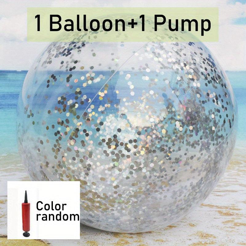 Inflatable Ocean Ball with Air Pump Flashing Toy Beach Ball