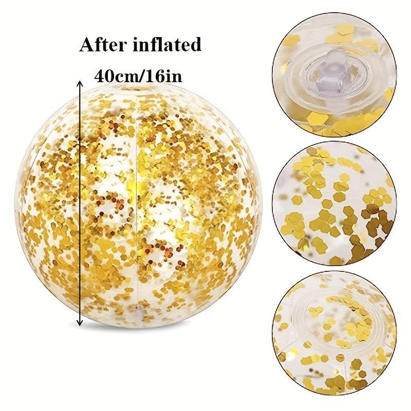 Inflatable Ocean Ball with Air Pump Flashing Toy Beach Ball