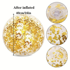 Inflatable Ocean Ball with Air Pump Flashing Toy Beach Ball