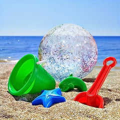 Inflatable Ocean Ball with Air Pump Flashing Toy Beach Ball