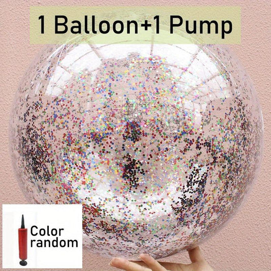 Inflatable Ocean Ball with Air Pump Flashing Toy Beach Ball