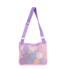 Kids' Colorful Mesh Beach Shell Bags - Ideal for Shell Collecting