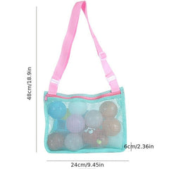 Kids' Colorful Mesh Beach Shell Bags - Ideal for Shell Collecting