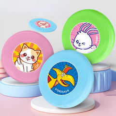 Soft Pink Rubber Flying Saucer Hand Throw Toy Outdoor Sports Toys