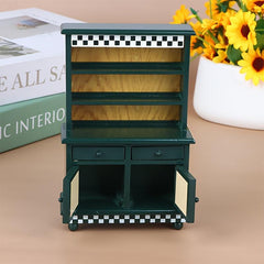 1/12 Dollhouse Mini Wooden Sideboard Storage Cabinet