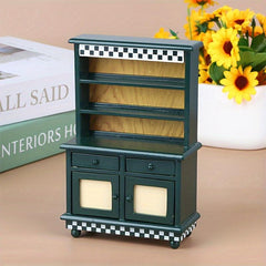 1/12 Dollhouse Mini Wooden Sideboard Storage Cabinet