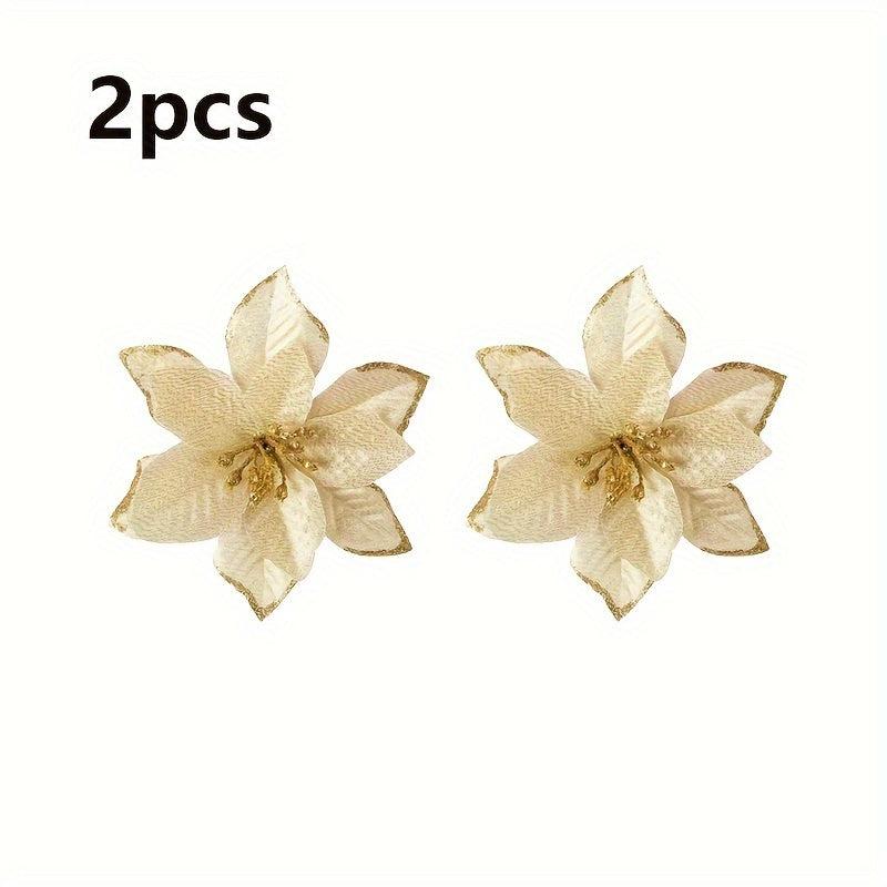 2pcs Christmas Tree Garland Rattan Decorations Christmas Glitter