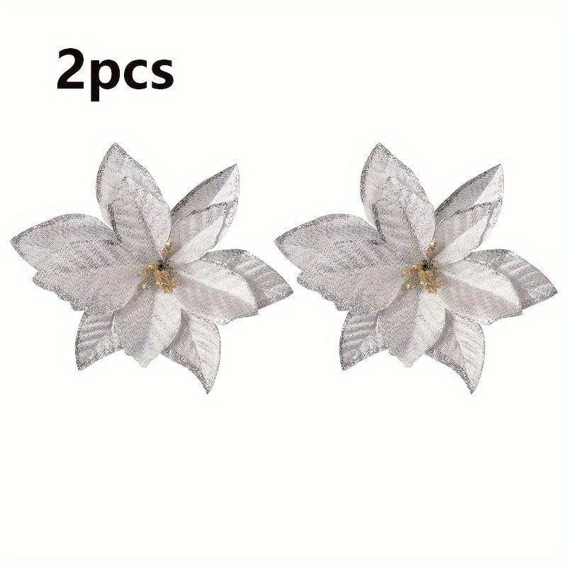 2pcs Christmas Tree Garland Rattan Decorations Christmas Glitter