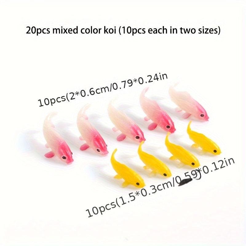 20pcs Simulation Koi Mini Small Carp Goldfish