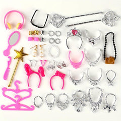 30pcs Doll Accessories Set Glasses Headphones Necklaces Bracelets Rings