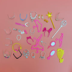30pcs Doll Accessories Set Glasses Headphones Necklaces Bracelets Rings