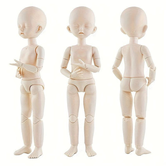 Sleeping Eye BJD Doll No Makeup Plain Head Vegan Safe Muscle Toy Holiday Gift