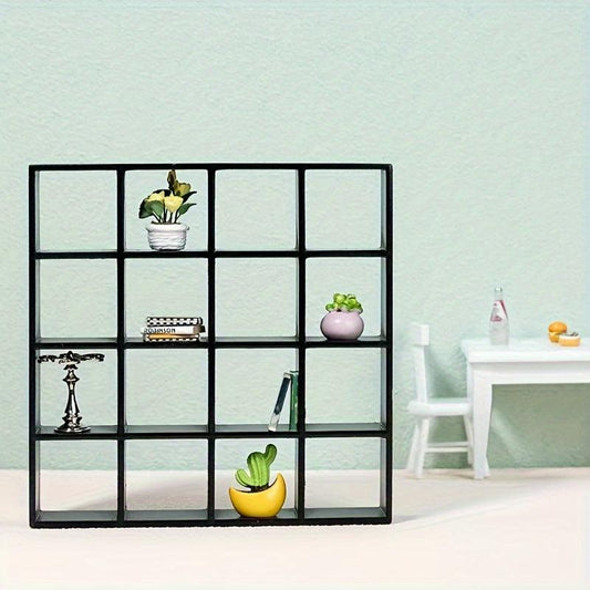 1:12 Dollhouse Mini Furniture 16 Grids Display Cabinet Shelf