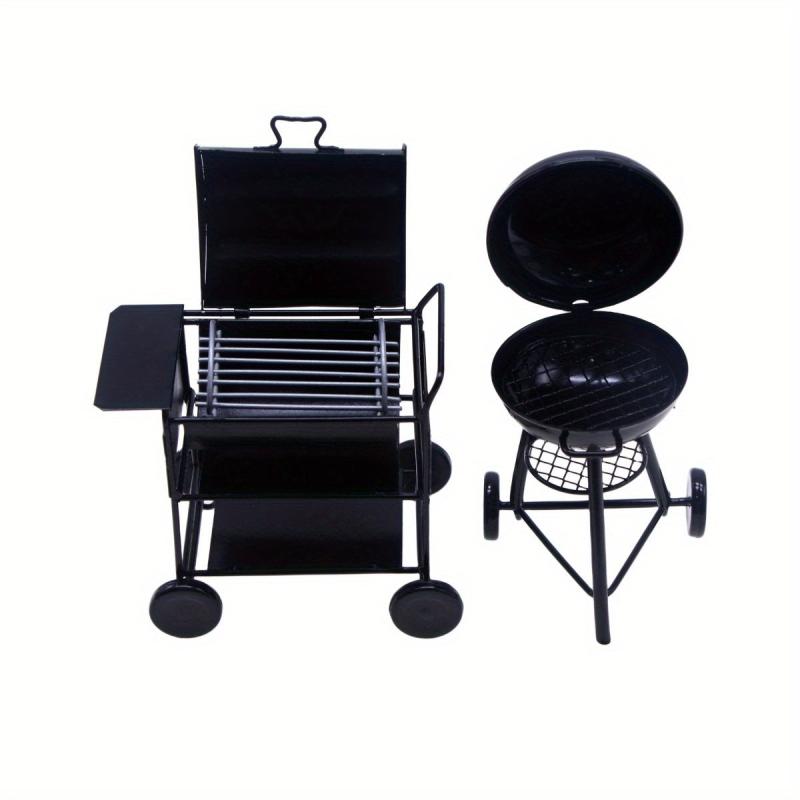 Mini Iron Outdoor BBQ Grill for Doll House Decorations