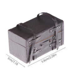 1:12 Dollhouse Brown Vintage Luggage Suitcase Mini Accessory