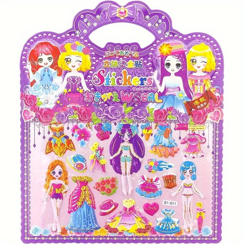 3D Doll Decoration Stickers Reusable Bubble Stickers Holiday Patterns