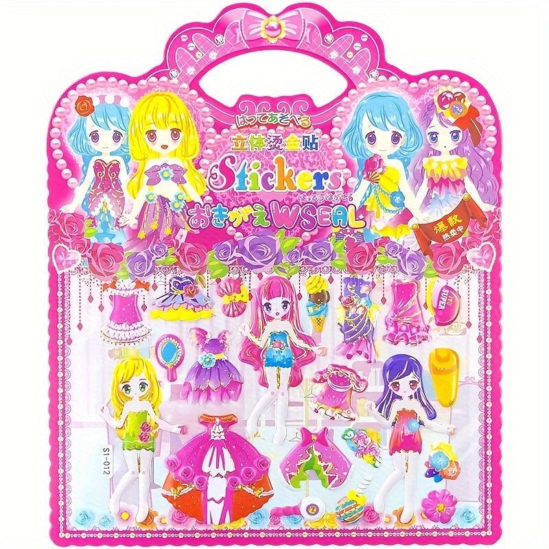 3D Doll Decoration Stickers Reusable Bubble Stickers Holiday Patterns
