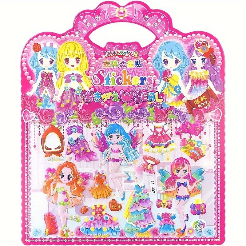 3D Doll Decoration Stickers Reusable Bubble Stickers Holiday Patterns