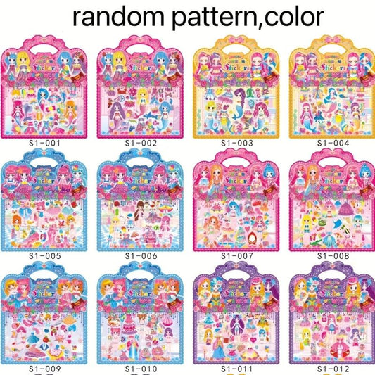 3D Doll Decoration Stickers Reusable Bubble Stickers Holiday Patterns