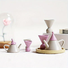 1:12 Scale Dollhouse Teapot Tea Cup Set Kitchen Decor Toy Christmas Gift