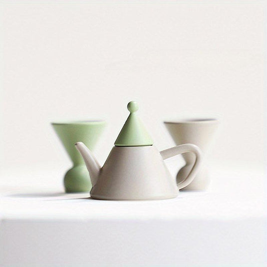 1:12 Scale Dollhouse Teapot Tea Cup Set Kitchen Decor Toy Christmas Gift