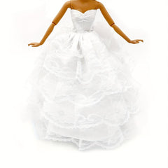 81in Wedding Dress with Headdress - Christmas Gift for Dolls