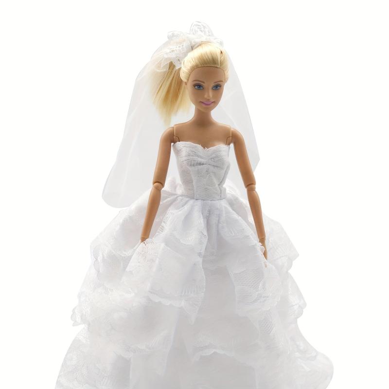 81in Wedding Dress with Headdress - Christmas Gift for Dolls