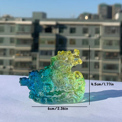 Zodiac Dragon Yellow Crystal Dragon Ornament