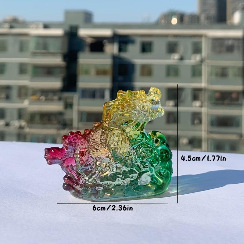 Zodiac Dragon Yellow Crystal Dragon Ornament