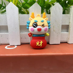 8pcs Year Dragon Keychain Bag Pendant Dragon Year Gift Toy